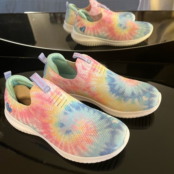 GIRLS SIZE 2 Sketchers Ultra Flex - Groovin Vibe Shoes - Picture 6 of 13